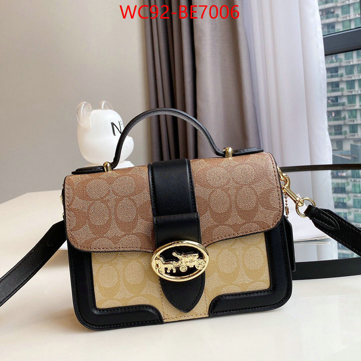 Coach Bags(4A)-Diagonal,top designer replica ID: BE7006,$: 92USD