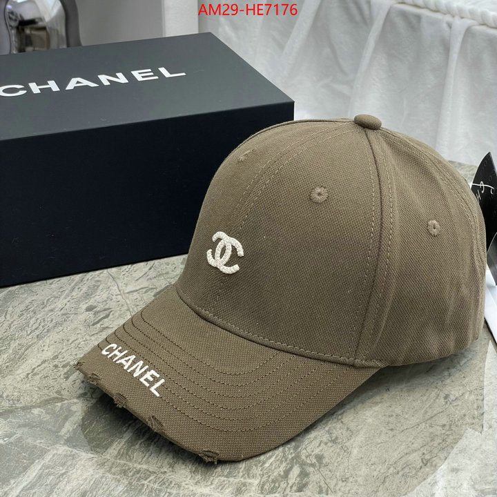 Cap (Hat)-Chanel,mirror copy luxury ID: HE7176,$: 29USD