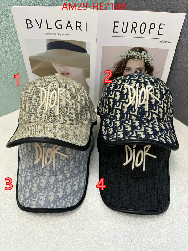 Cap (Hat)-Dior,aaaaa+ replica ID: HE7188,$: 29USD