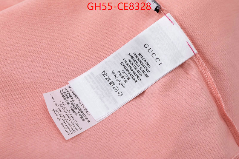 Clothing-Gucci,highest quality replica ID: CE8328,$: 55USD
