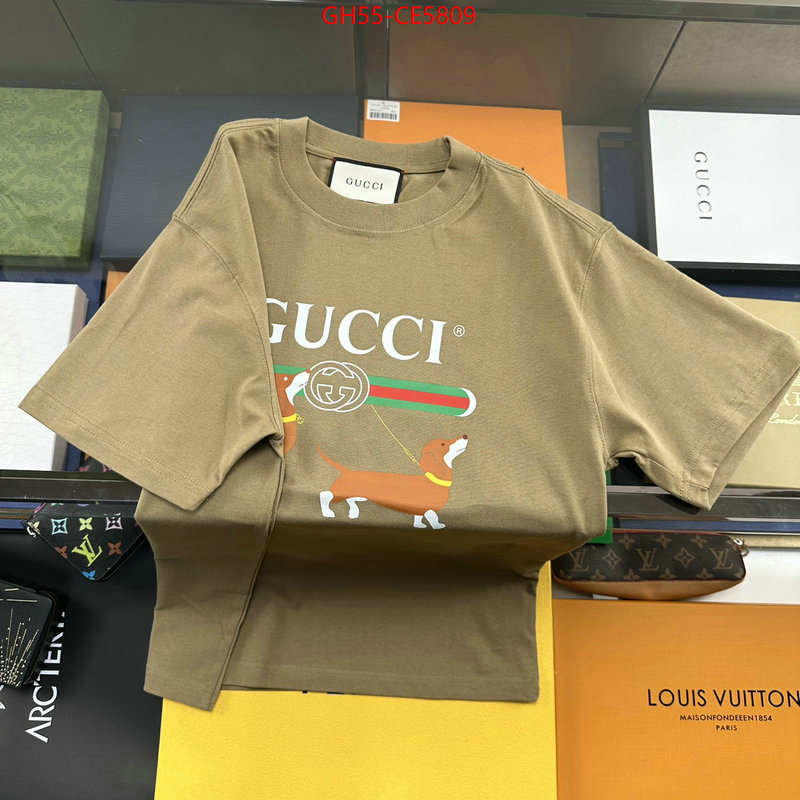 Clothing-Gucci,best wholesale replica ID: CE5809,$: 55USD