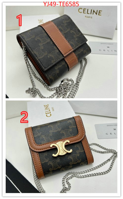 CELINE Bags(4A)-Wallet,practical and versatile replica designer ID: TE6585,$: 49USD