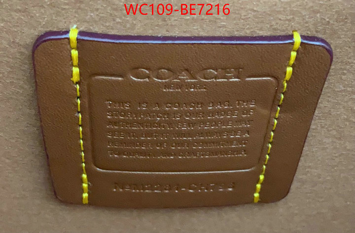 Coach Bags(4A)-Diagonal,only sell high-quality ID: BE7216,$: 109USD