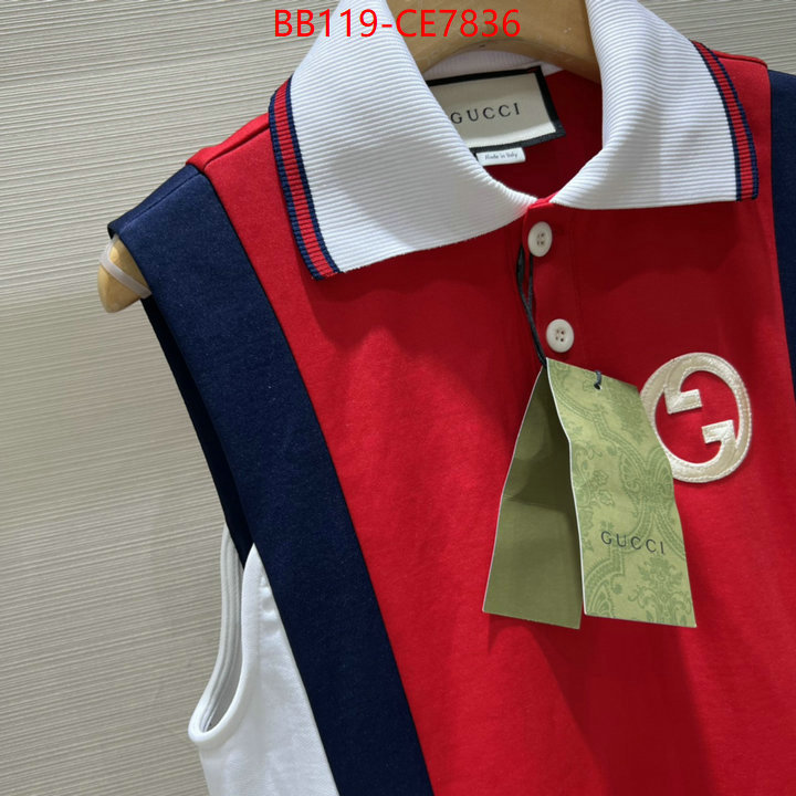 Clothing-Gucci,where to buy the best replica ID: CE7836,$: 119USD