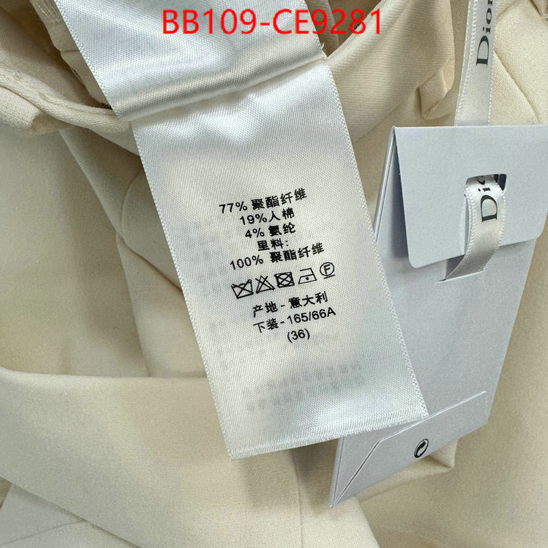 Clothing-Dior,high quality online ID: CE9281,$: 109USD
