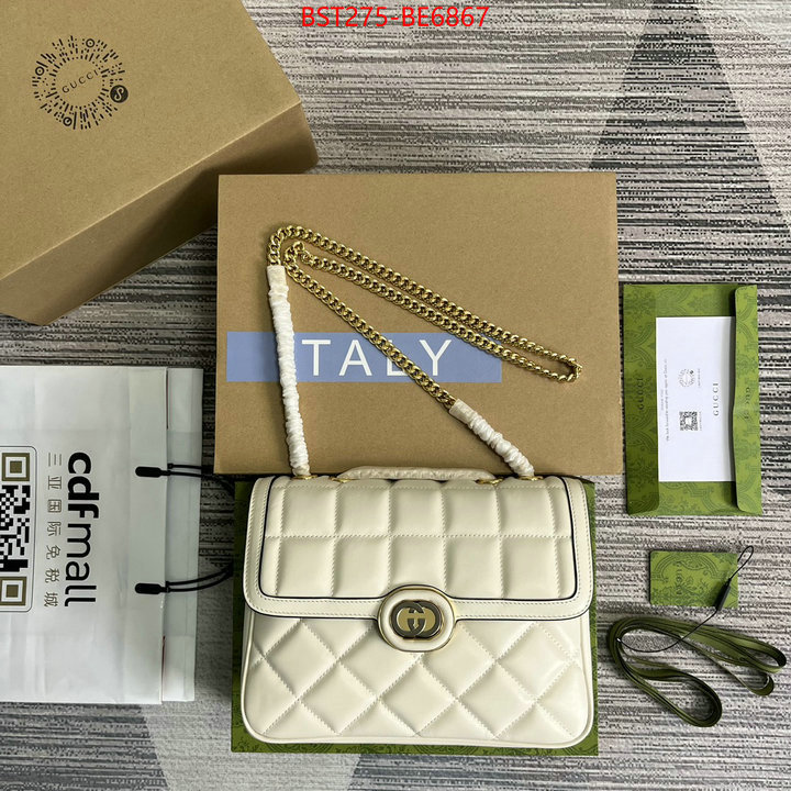 Gucci Bags(TOP)-Diagonal-,2023 replica ID: BE6867,$: 275USD