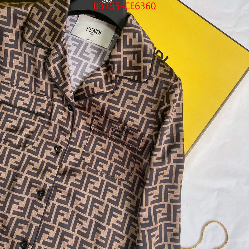 Clothing-Fendi,knockoff highest quality ID: CE6360,$: 155USD