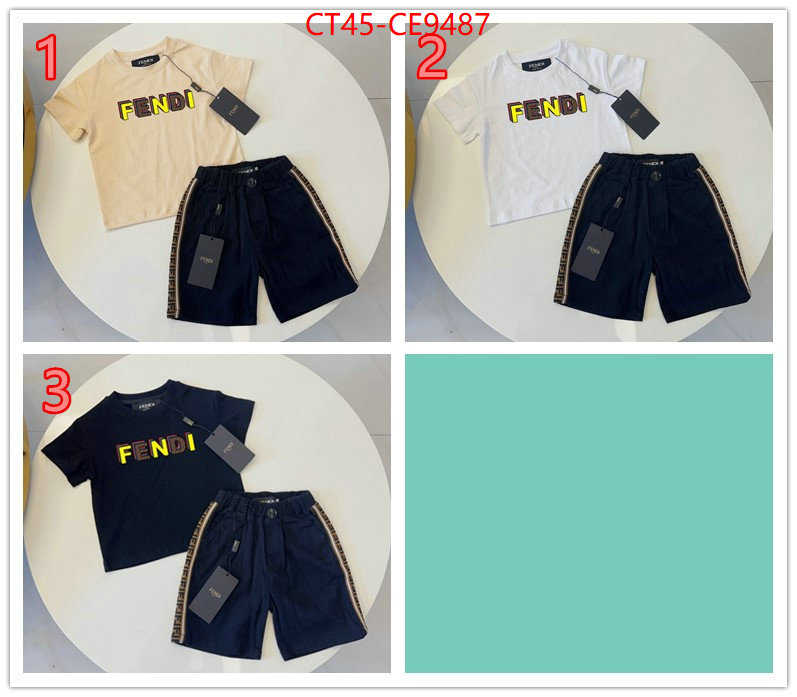 Kids clothing-Fendi,high quality 1:1 replica ID: CE9487,$: 45USD