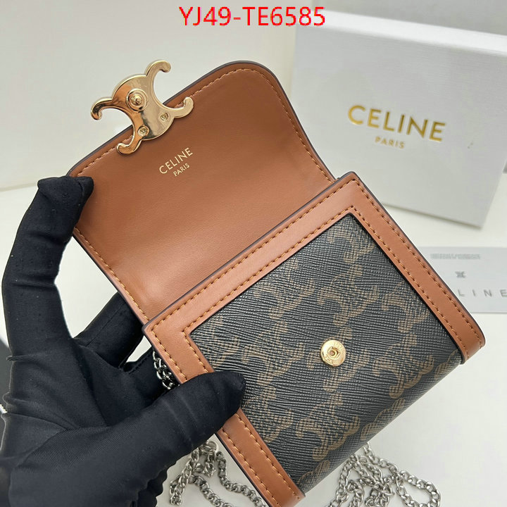 CELINE Bags(4A)-Wallet,practical and versatile replica designer ID: TE6585,$: 49USD