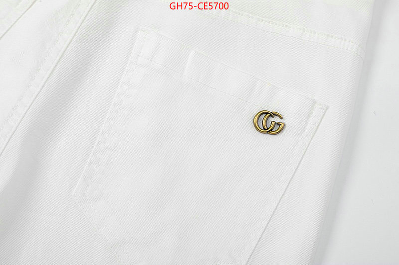 Clothing-Gucci,replica designer ID: CE5700,$: 75USD