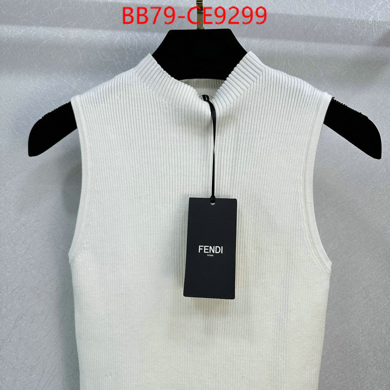 Clothing-Fendi,wholesale replica shop ID: CE9299,$: 79USD