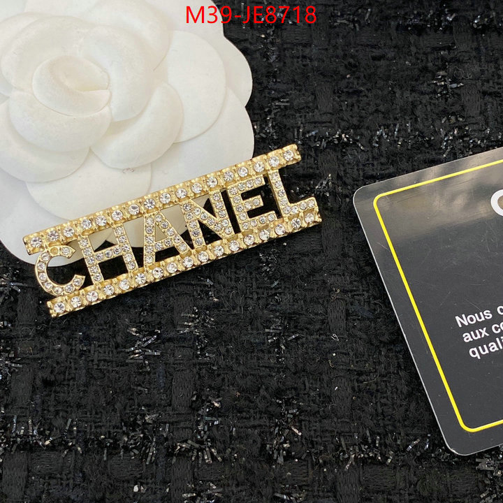 Jewelry-Chanel,top quality fake ID: JE8718,$: 39USD