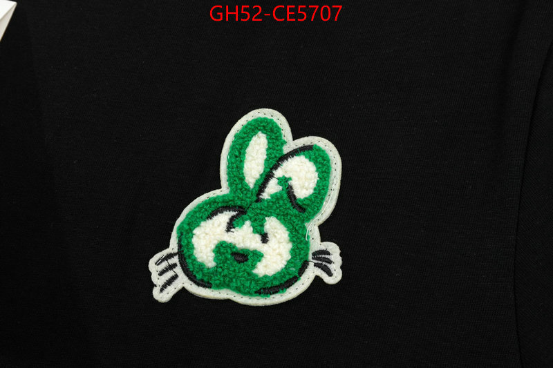 Clothing-Gucci,high quality 1:1 replica ID: CE5707,$: 52USD