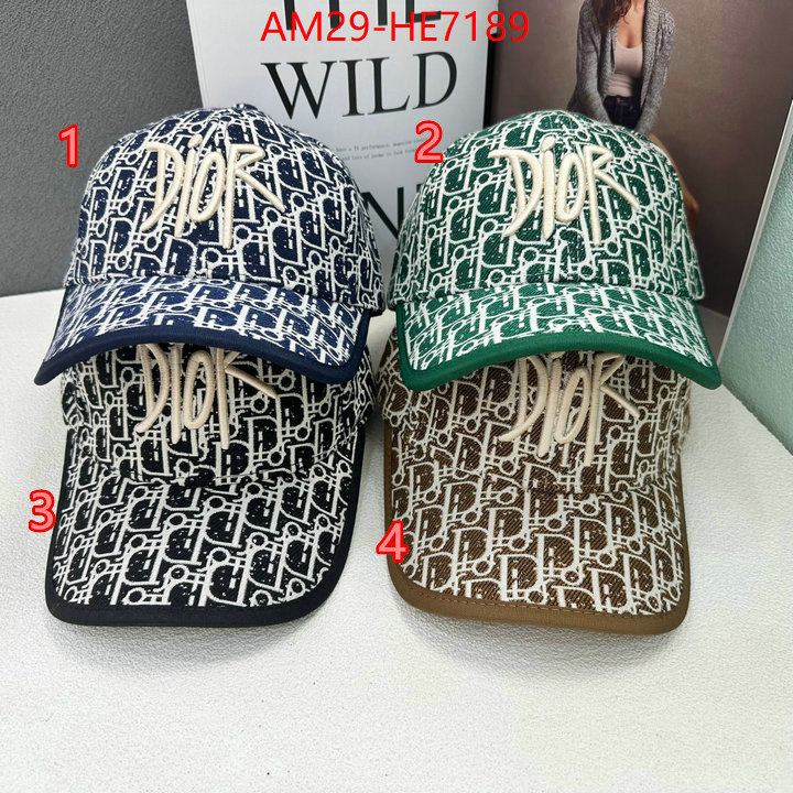 Cap (Hat)-Dior,shop cheap high quality 1:1 replica ID: HE7189,$: 29USD