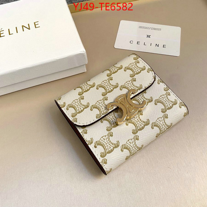 CELINE Bags(4A)-Wallet,wholesale replica ID: TE6582,$: 49USD