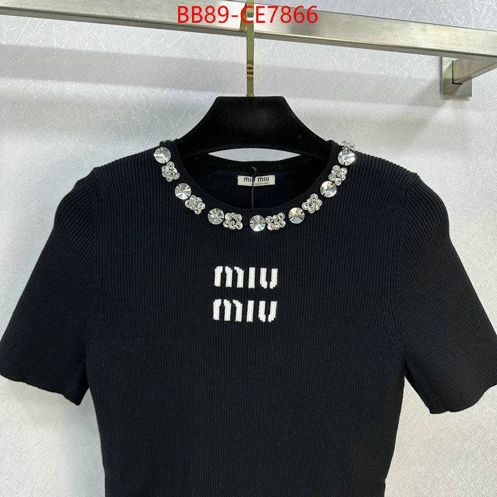 Clothing-MIU MIU,2023 luxury replicas ID: CE7866,$: 89USD