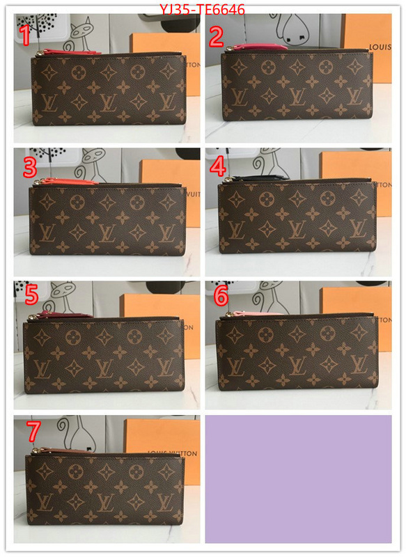 LV Bags(4A)-Wallet,quality replica ID: TE6646,$: 35USD