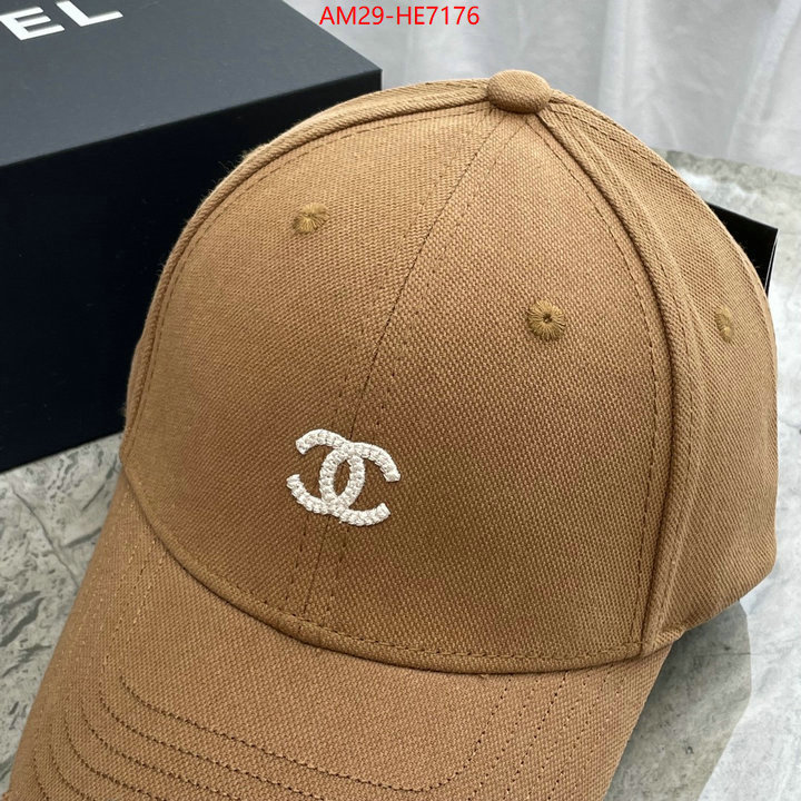 Cap (Hat)-Chanel,mirror copy luxury ID: HE7176,$: 29USD