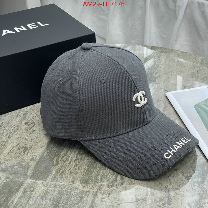 Cap (Hat)-Chanel,mirror copy luxury ID: HE7176,$: 29USD