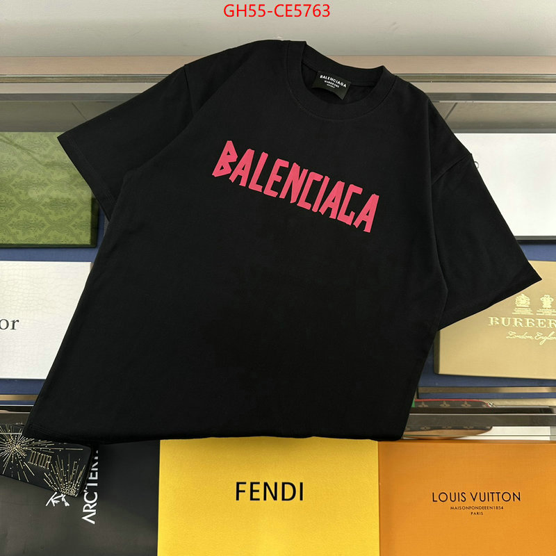 Clothing-Balenciaga,top perfect fake ID: CE5763,$: 55USD