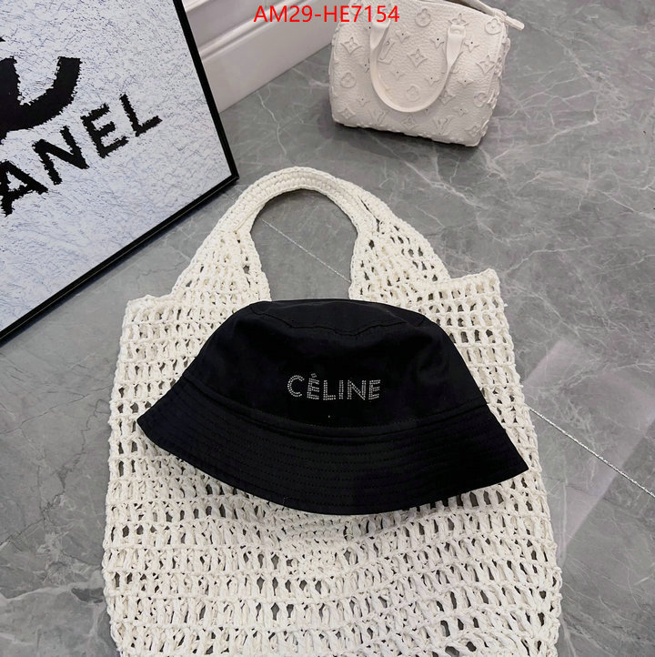 Cap (Hat)-Celine,how to find designer replica ID: HE7154,$: 29USD