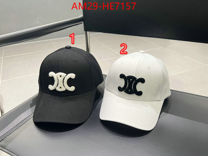 Cap (Hat)-Celine,cheap replica designer ID: HE7157,$: 29USD