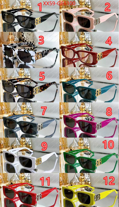 Glasses-Balenciaga,the best ID: GE6100,$: 59USD