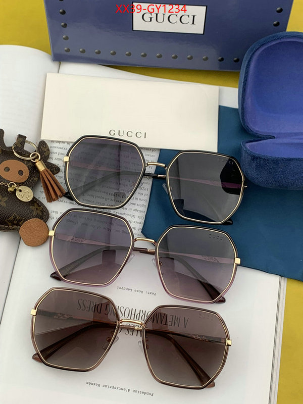 Glasses-Gucci,top perfect fake ID: GY1234,$: 39USD