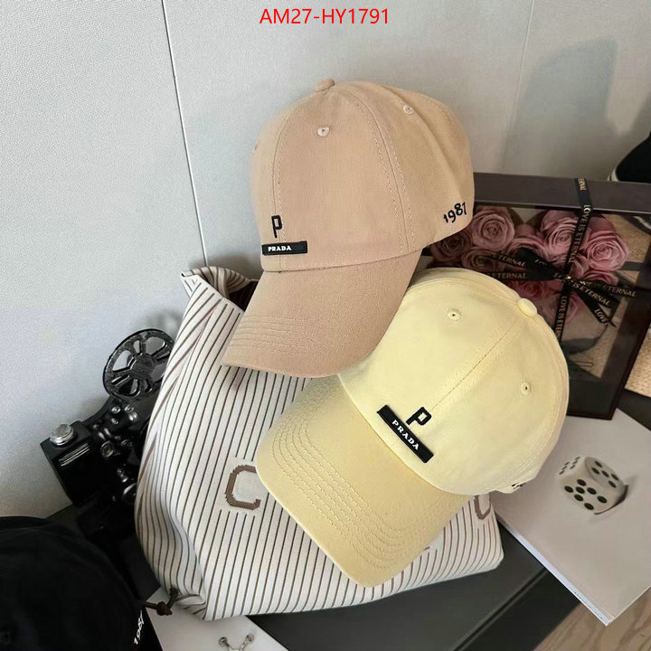 Cap(Hat)-Prada designer high replica ID: HY1791 $: 27USD