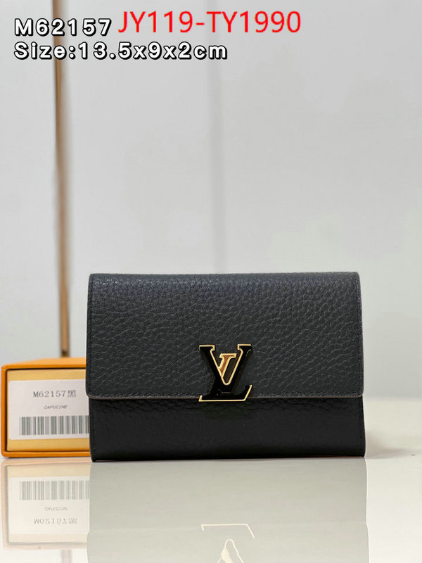 LV Bags(TOP)-Wallet luxury shop ID: TY1990 $: 119USD