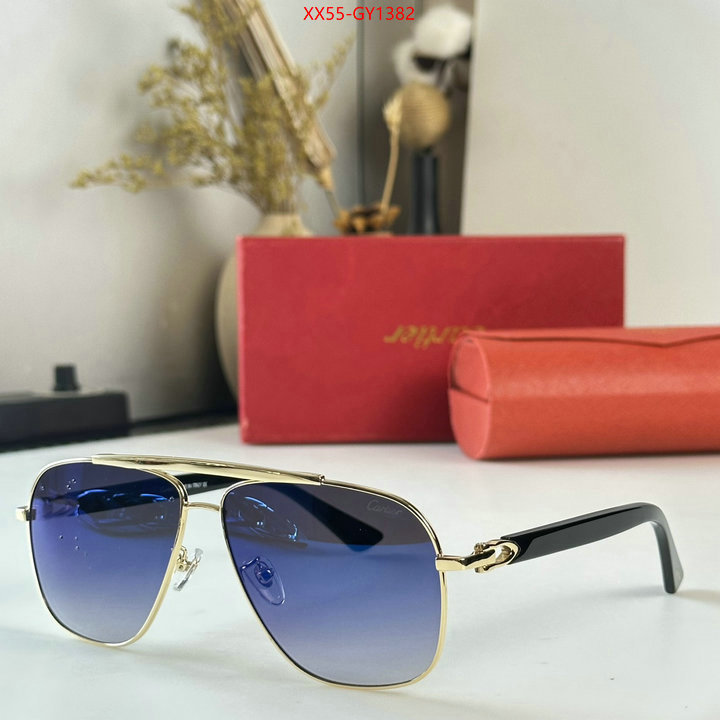 Glasses-Cartier,2023 replica wholesale cheap sales online ID: GY1382,$: 55USD