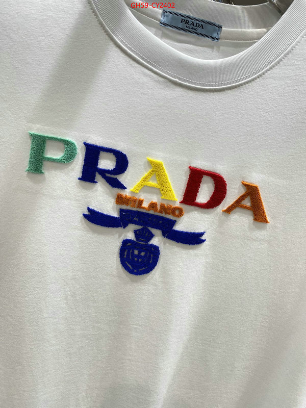 Clothing-Prada knockoff ID: CY2402 $: 59USD