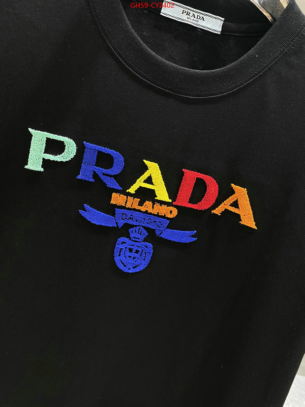 Clothing-Prada knockoff ID: CY2402 $: 59USD