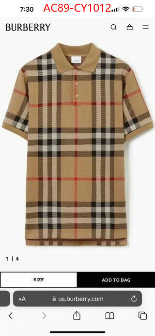 Clothing-Burberry,aaaaa class replica ID: CY1012,$: 89USD