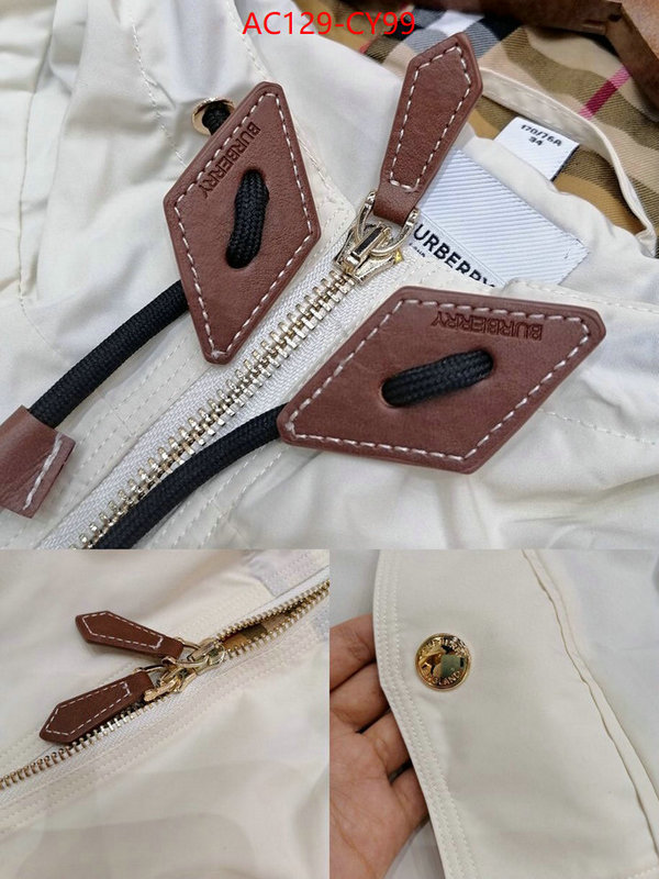 Clothing-Burberry,aaaaa+ replica designer ID: CY99,$: 129USD