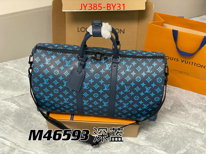 LV Bags(TOP)-Keepall BandouliRe 45-50-,replica wholesale ID: BY31,$: 385USD