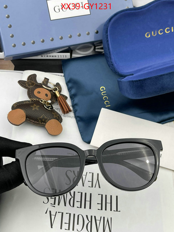 Glasses-Gucci,fake cheap best online ID: GY1231,$: 39USD