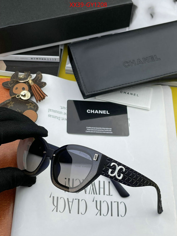 Glasses-Chanel,wholesale imitation designer replicas ID: GY1208,$: 39USD