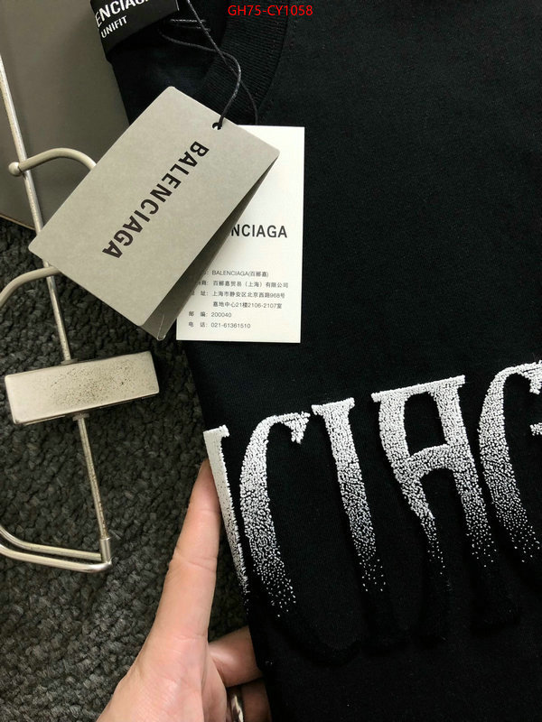 Clothing-Balenciaga,wholesale replica shop ID: CY1058,$: 75USD