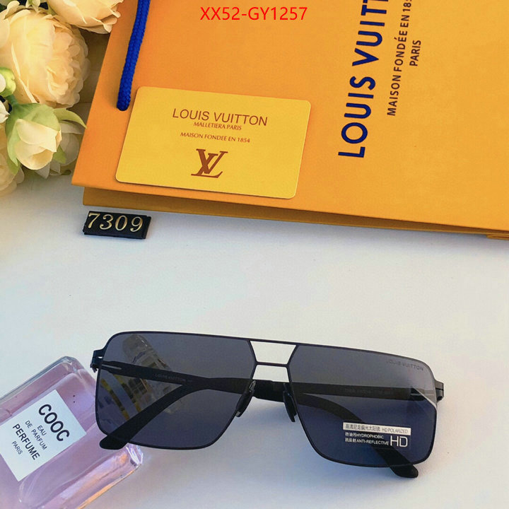 Glasses-LV,buy high-quality fake ID: GY1257,$: 52USD