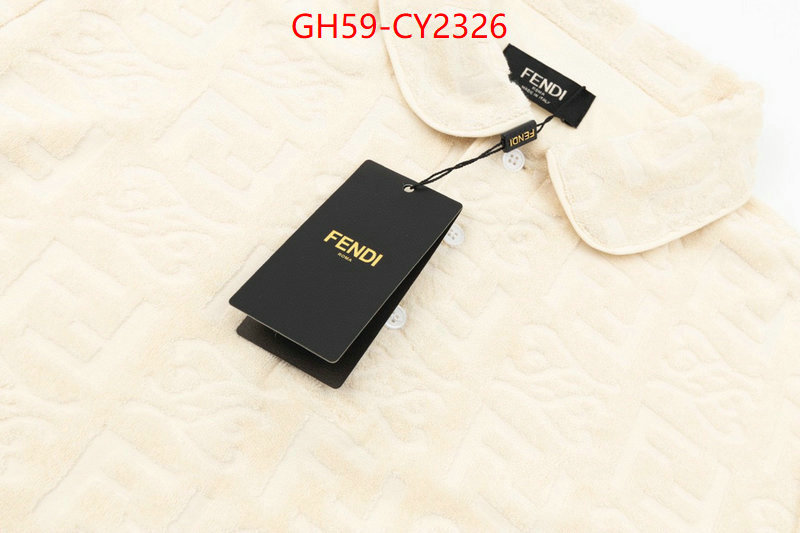 Clothing-Fendi designer high replica ID: CY2326 $: 59USD