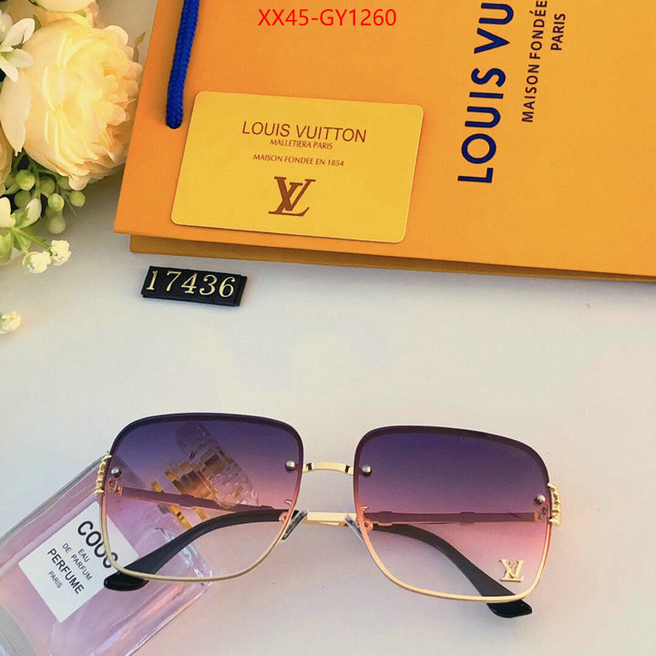 Glasses-LV,only sell high-quality ID: GY1260,$: 45USD