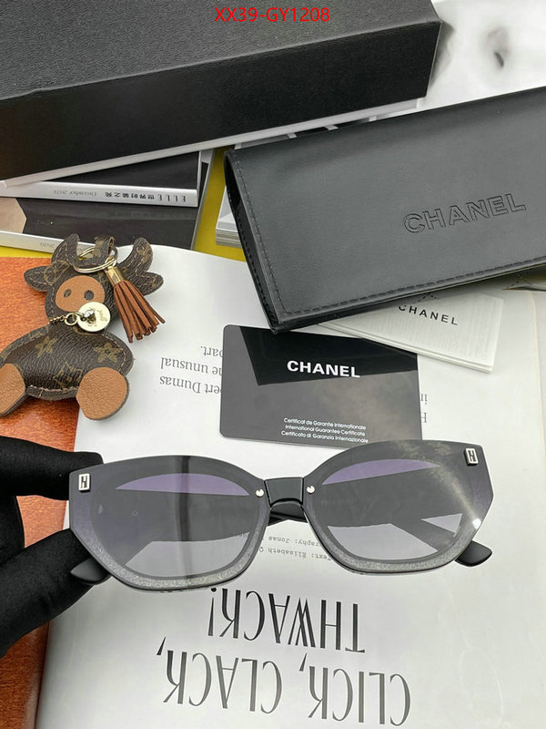 Glasses-Chanel,wholesale imitation designer replicas ID: GY1208,$: 39USD