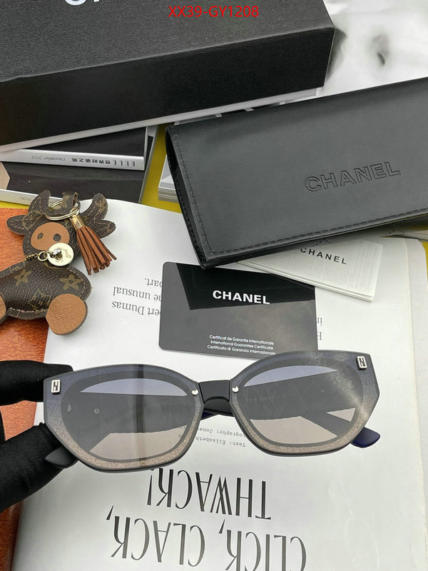 Glasses-Chanel,wholesale imitation designer replicas ID: GY1208,$: 39USD