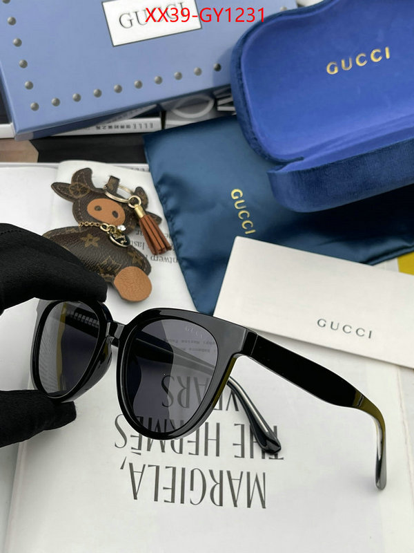 Glasses-Gucci,fake cheap best online ID: GY1231,$: 39USD