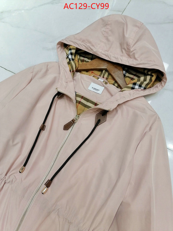 Clothing-Burberry,aaaaa+ replica designer ID: CY99,$: 129USD