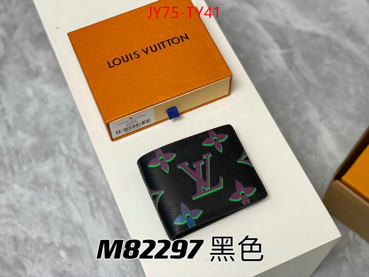 LV Bags(TOP)-Wallet,fake high quality ID: TY41,$: 75USD