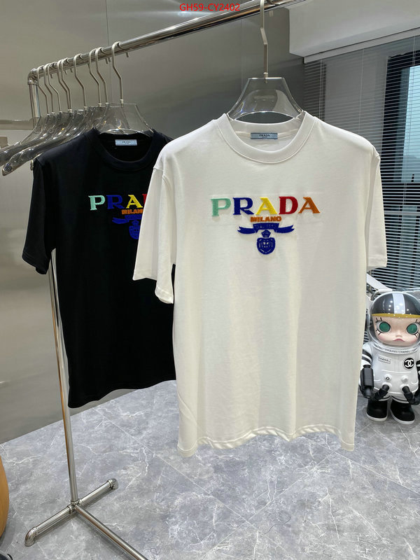 Clothing-Prada knockoff ID: CY2402 $: 59USD