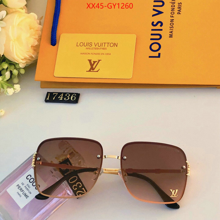 Glasses-LV,only sell high-quality ID: GY1260,$: 45USD
