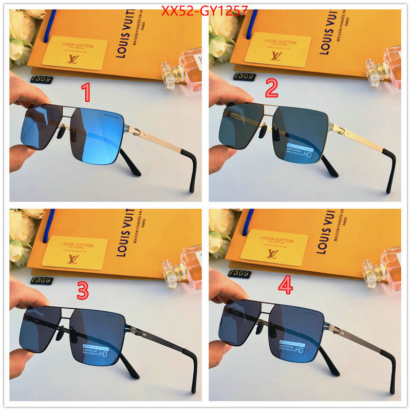 Glasses-LV,buy high-quality fake ID: GY1257,$: 52USD